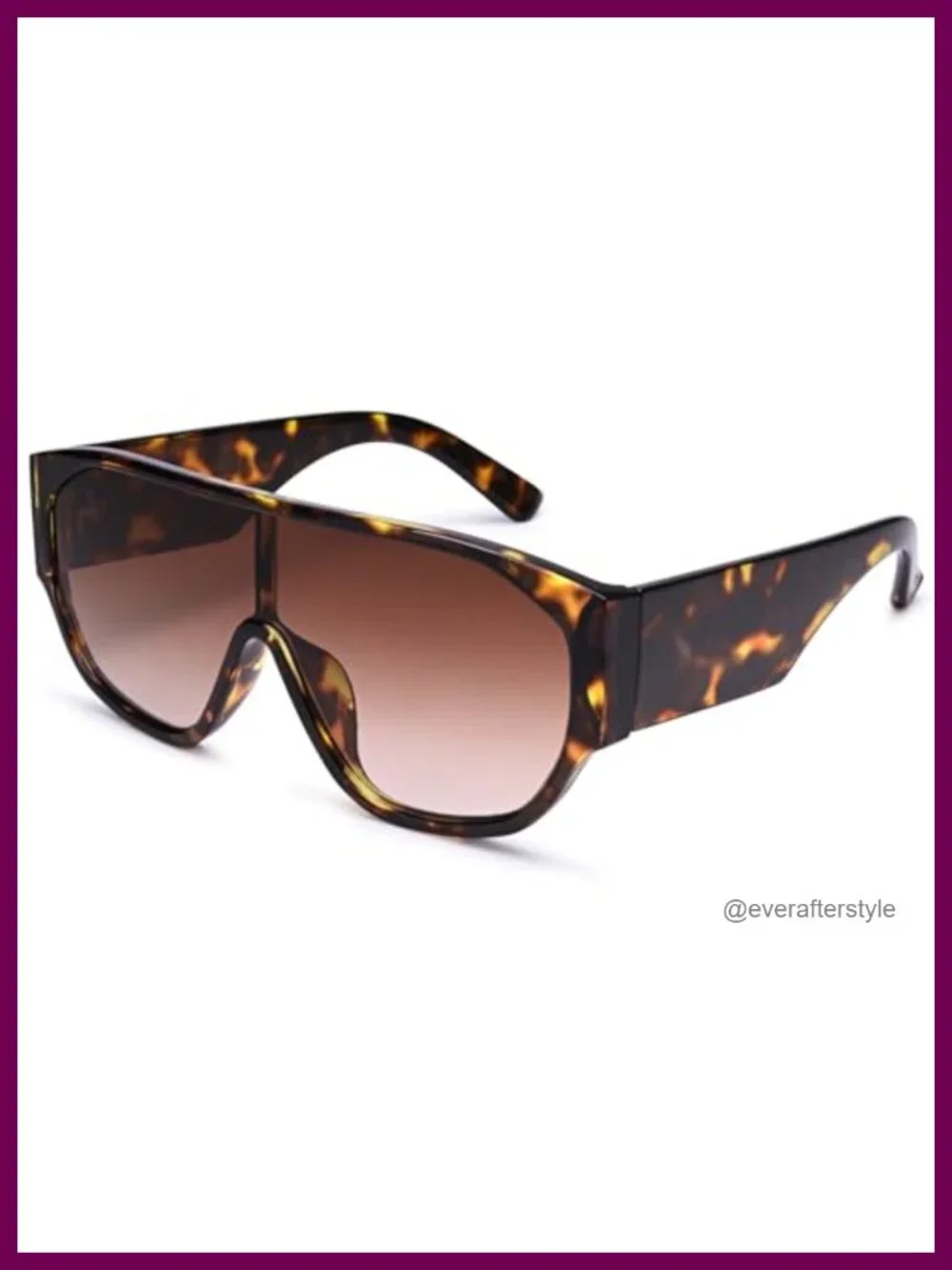 Oversized Square Aviator Sunglasses Women Retro Thick Frame UV400 Polarized